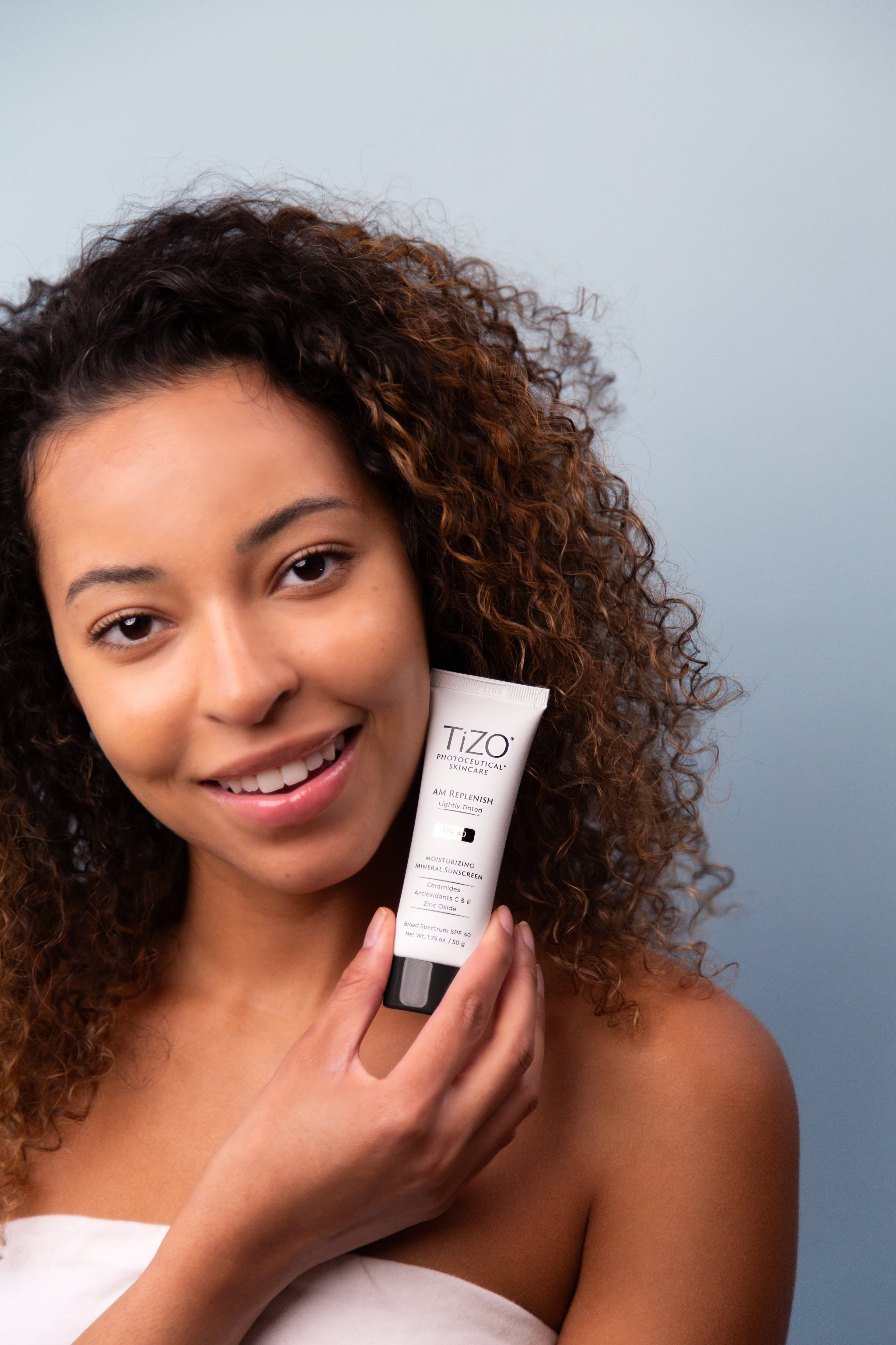 TIZO AM Replenish Lightly Tinted SPF 40 sunscreen | Metro DC Area Skincare Boutique