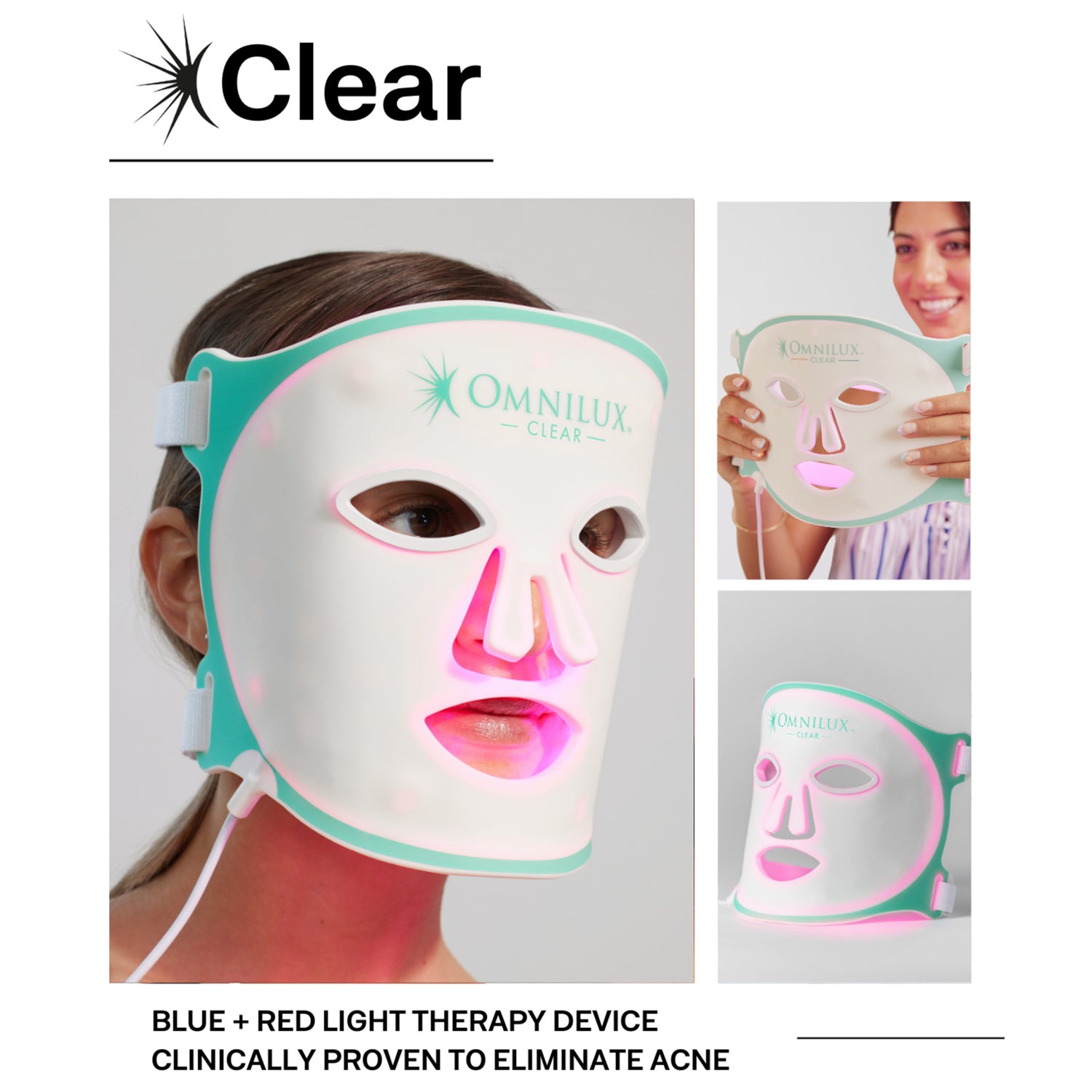 Omnilux Clear LED mask for acne treatment | Metro DC Area Skincare Boutique